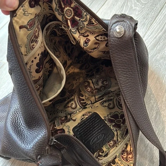 Brighton Dark Brown Leather Shoulder Bag - Picture 7 of 9